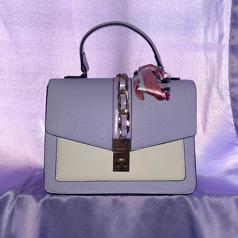 Aldo, purple, handbag but also has attachable cord to make longer